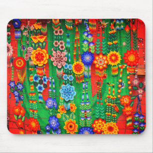Farbige Hippie-Blumen-Designs Mousepad