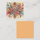 Farbige Hippiekarte Mitteilungskarte (Vorne/Hinten)