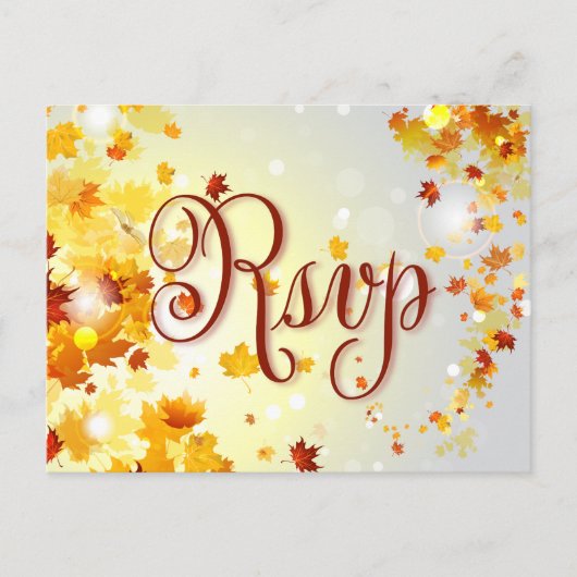 Farbige Hochzeit im Herbst UAWG Postkarten Herbstb (Vorderseite)