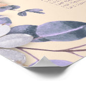 Farbige Hochzeitstabelle für Blumenmuster Poster (Ecke)