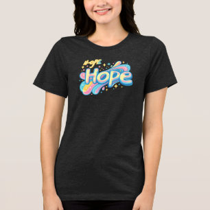 Farbige Hoffnung Graffiti - Y2K Glitzernde Ästheti Tri-Blend Shirt