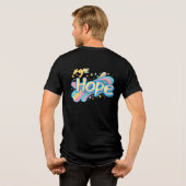Farbige Hoffnung Graffiti - Y2K Glitzernde Ästheti Tri-Blend Shirt (Rückseite voll)