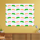 Farbige Hogs Pink Blue Green Orange Leinwand (Insitu (Wohnzimmer))