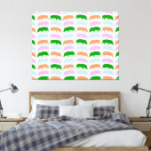 Farbige Hogs Pink Blue Green Orange Leinwand (Insitu (Schlafzimmer))