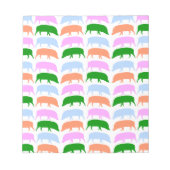 Farbige Hogs Pink Blue Green Orange Notepad Notizblock (Vorderseite)