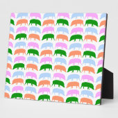Farbige Hogs Pink Blue Green Orange Plaque Fotoplatte (Seite)