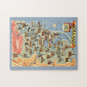 Farbige Holland-Karte  Puzzle (Horizontal)