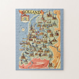 Farbige Holland-Karte Puzzle