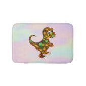 Farbige Hologramm und Dinosaurier Badematte (Vorderseite)