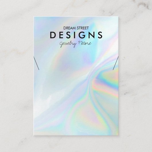 Farbige Holographic Trendy Necklace Display Card Visitenkarte (Vorderseite)