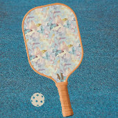 Farbige Holographische Butterfly Moderne Monogramm Pickleball Schläger