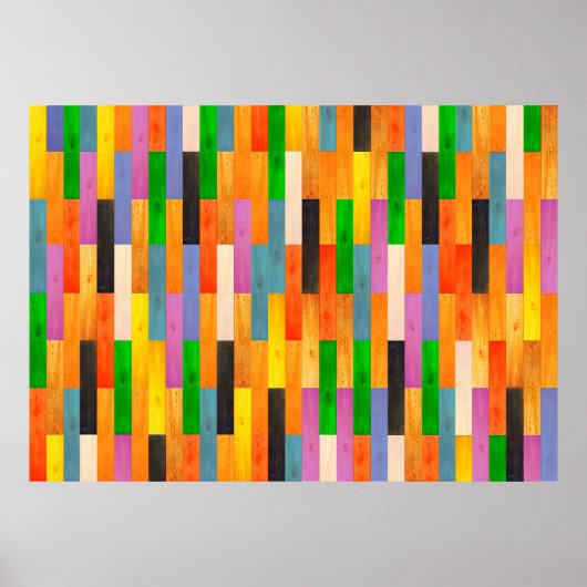 Farbige Holzstruktur. Parkett aus Holz Poster (Vorne)