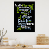 Farbige Hop Varety Poster (Küche)