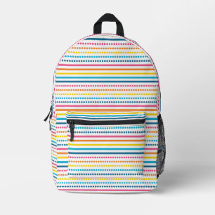 Farbige horizontale gepunktete Streifen geometrisc Bedruckter Rucksack