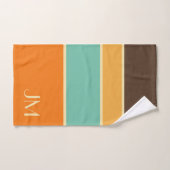 Farbige horizontale Linien im Retrostil Badhandtuch Set (Handtuch)