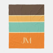 Farbige horizontale Linien im Retrostil Fleecedecke (Vorderseite)