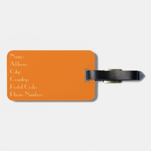 Farbige horizontale Linien im Retrostil Gepäckanhänger (Rückseite horizontal)