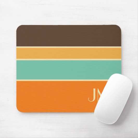 Farbige horizontale Linien im Retrostil Mousepad (Mit Mouse)