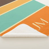 Farbige horizontale Linien im Retrostil Sherpadecke (3/4)