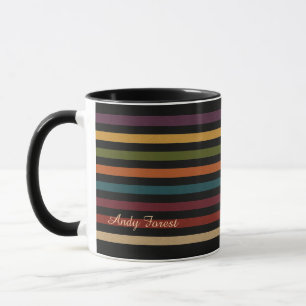 Farbige horizontale Linien Tasse – modernes Gesche