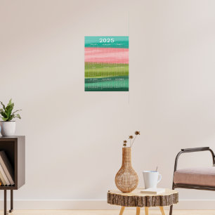 Farbige horizontale Pinselstriche 2025 Poster