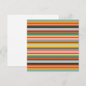 Farbige horizontale Retrostreifen Feiertagskarte (Vorne/Hinten)