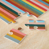 Farbige horizontale Retrostreifen Puzzle (Seite)