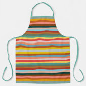 Farbige horizontale Retrostreifen Schürze (Vorderseite)