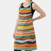 Farbige horizontale Retrostreifen Schürze (InSitu)