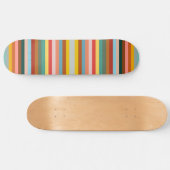 Farbige horizontale Retrostreifen Skateboard (Horizontal)