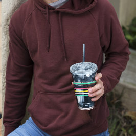 Farbige horizontale Streifen Acryltrinkbecher