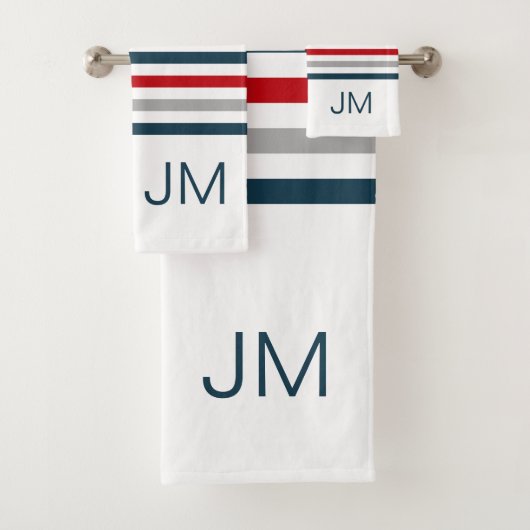 Farbige horizontale Streifen Badhandtuch Set (Insitu)