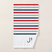 Farbige horizontale Streifen Badhandtuch Set (Handtuch)