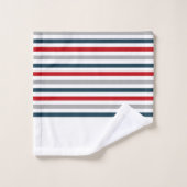 Farbige horizontale Streifen Badhandtuch Set (Waschlappen)