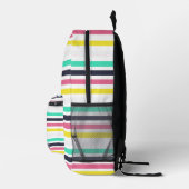 Farbige horizontale Streifen Bedruckter Rucksack (Rechts)