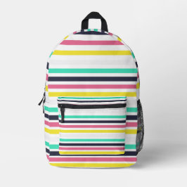 Farbige horizontale Streifen Bedruckter Rucksack