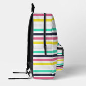 Farbige horizontale Streifen Bedruckter Rucksack (Links)
