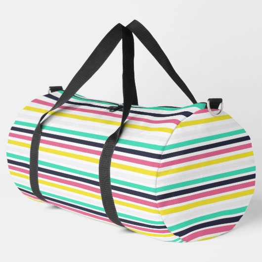 Farbige horizontale Streifen Duffle Bag (Linke Ecke)