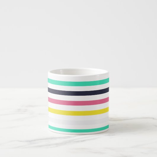 Farbige horizontale Streifen Espressotasse (Vorderseite)