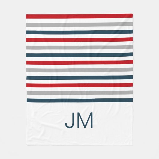 Farbige horizontale Streifen Fleecedecke (Vorderseite)