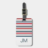 Farbige horizontale Streifen Gepäckanhänger (Vorderseite vertikal)