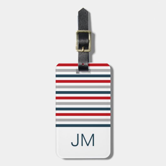Farbige horizontale Streifen Gepäckanhänger (Vorderseite vertikal)
