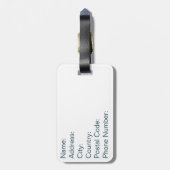 Farbige horizontale Streifen Gepäckanhänger (Rückseite vertikal)