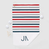 Farbige horizontale Streifen Golfhandtuch (Insitu)