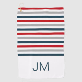 Farbige horizontale Streifen Golfhandtuch