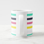 Farbige horizontale Streifen Jumbo-Tasse (Rückseite)