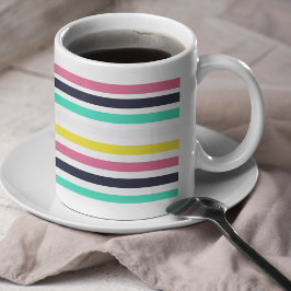 Farbige horizontale Streifen Kaffeetasse