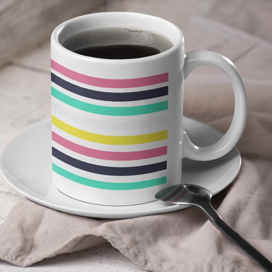 Farbige horizontale Streifen Kaffeetasse