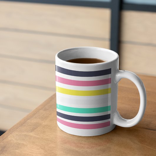 Farbige horizontale Streifen Kaffeetasse