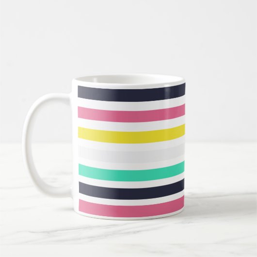 Farbige horizontale Streifen Kaffeetasse (Links)